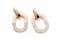 Mattioli. Orecchini di forma ovale “Aruba” in oro rosa e diamanti bianchi che ricordano il movimento dei pianeti.