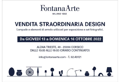 FontanaArte. Vendita Straordinaria Design. Ottobre 2022