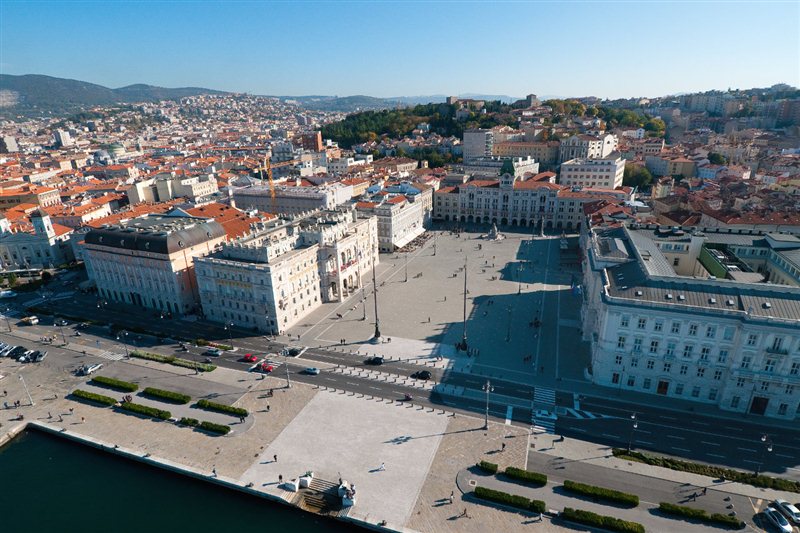 Trieste. Veduta aerea di Piazza Unità d’Italia. Autore: Marco Milani