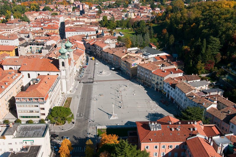 Gorizia. Veduta aerea di Piazza Vittoria. Autore: Marco Milani