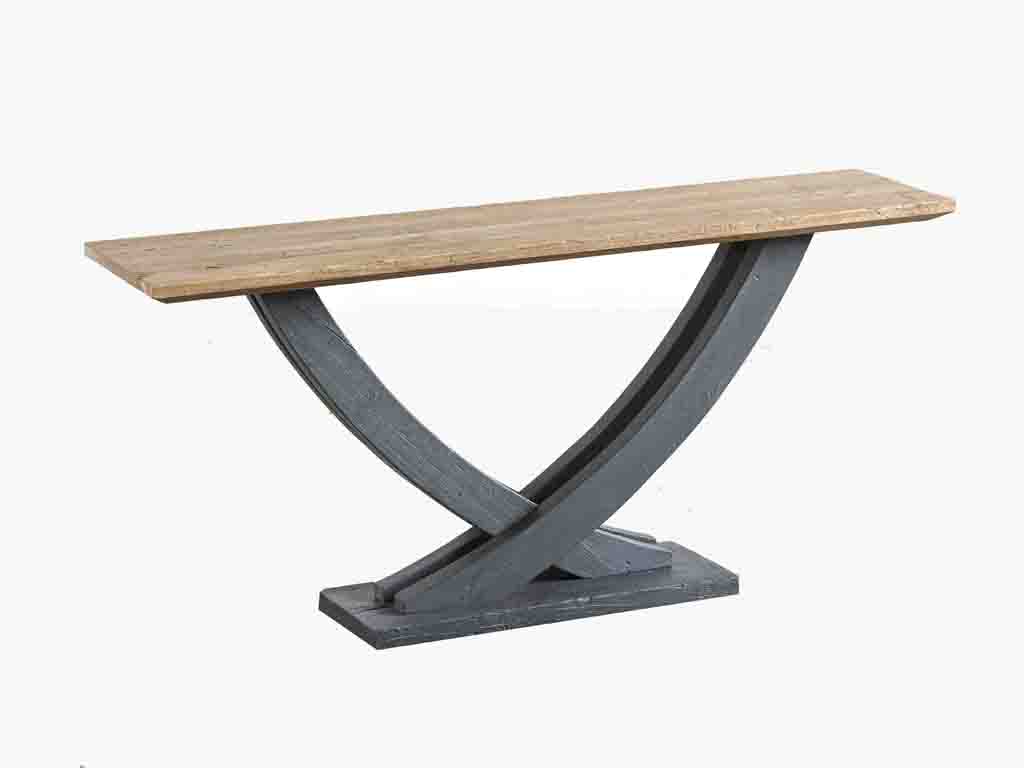 Dialma Brown. Consolle (DB003932) realizzata in legno vecchio riciclato con base color lavagna. Prezzo al pubblico: € 1.530.