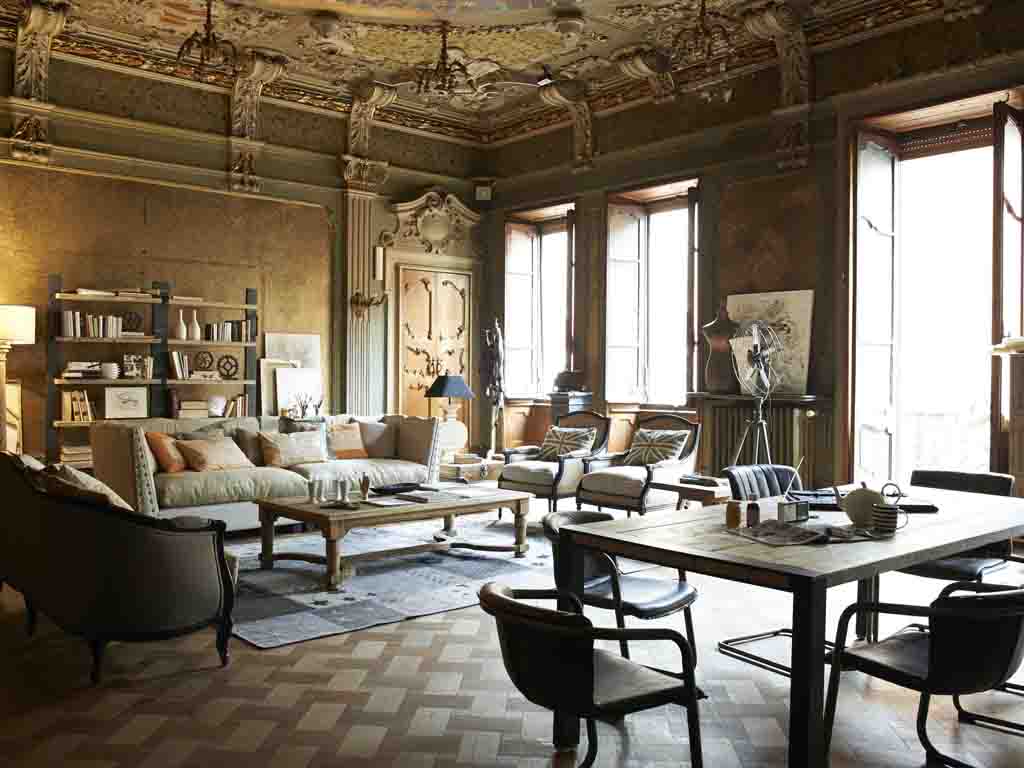 Ambientazione classica per la collezione Dialma Brown di Marchi Group.