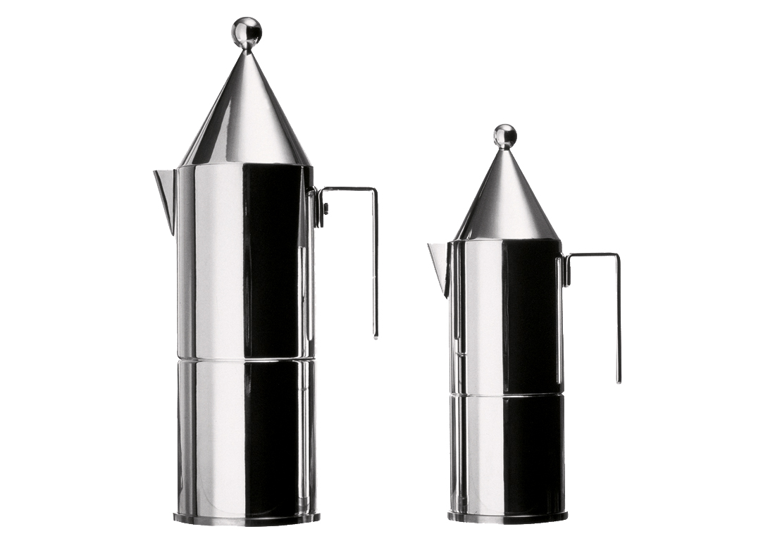 Alessi. Caffettiera espresso La Conica. Design Aldo Rossi.