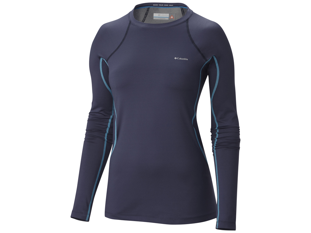 Columbia. Midweight Stretch Woman long sleeve top. Durante l'attività fisica, il tessuto rimane fresco e senza adori grazie al trattamento antimicrobico. (Prezzo al pubblico: 50 Euro).