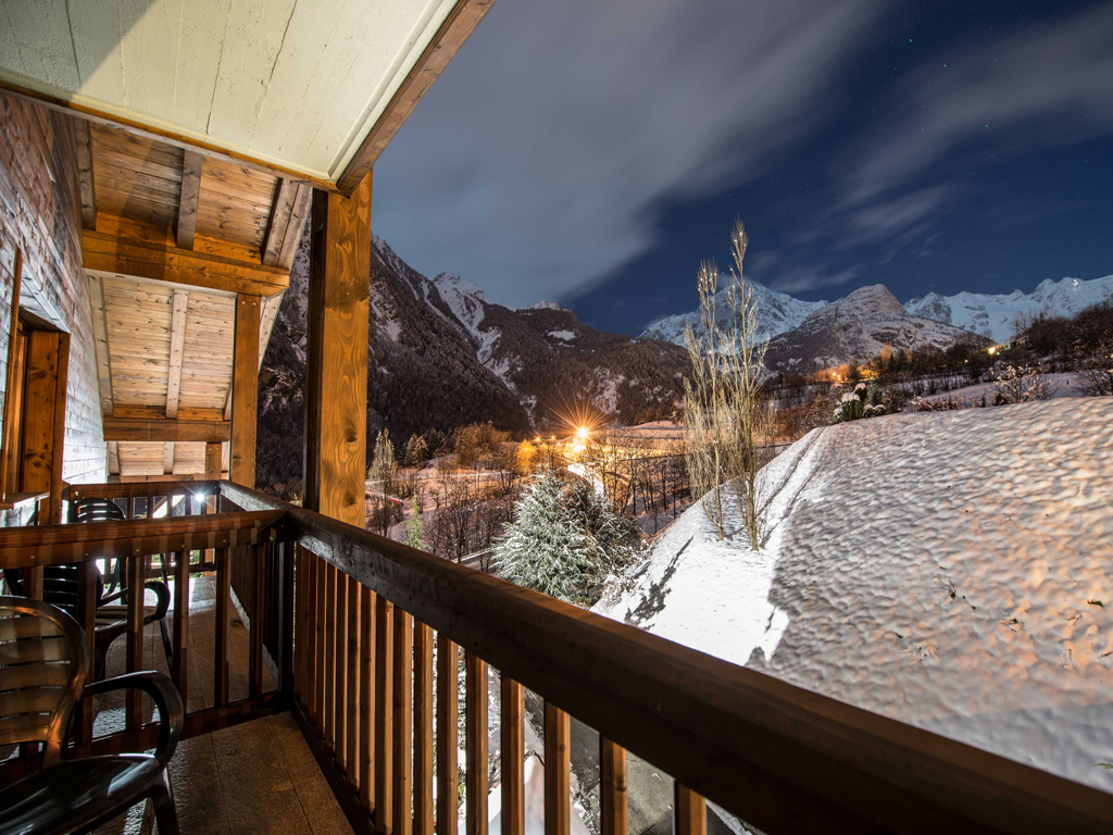 Pré-Saint-Didier. Valle d'Aosta. Panorama dall'hotel.