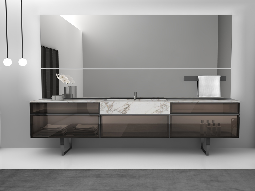 antoniolupi.Collezione Bespoke, disegnata da Carlo Colombo. Mobili e contenitori per il bagno che coniugano versatilità e libertà compositiva.
