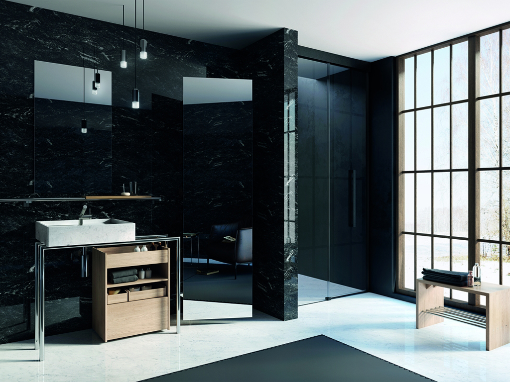 Cosmic presenta Container la collezione di mobile con lavabo