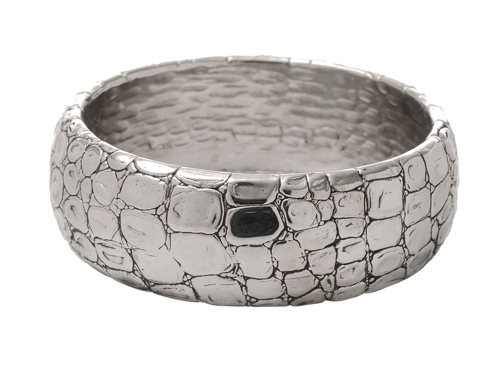 Giovanni Raspini. Coccodrilli e serpenti ispirano la collezione di bracciali in argento animalier.