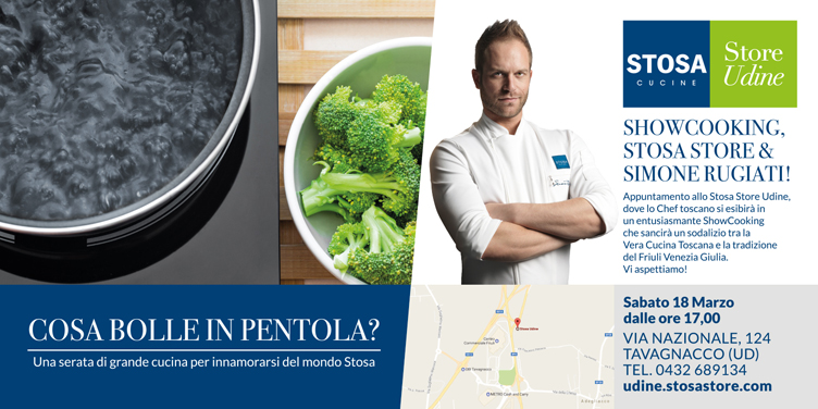 Stosa Cucine inaugura lo Store a Tavagnacco con lo chef Simone Rugiati