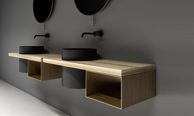Boffi il sistema bagno Elementi disegnato da Elisa Ossino