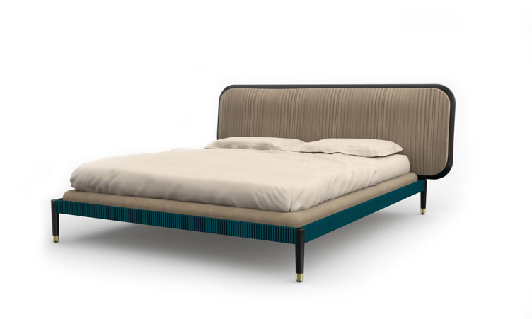 Pianca al Salone 2017 con il letto Amante e i contenitori Logos