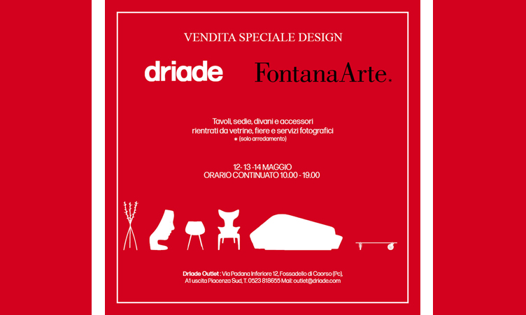 driade fontana arte vendita speciale 2017