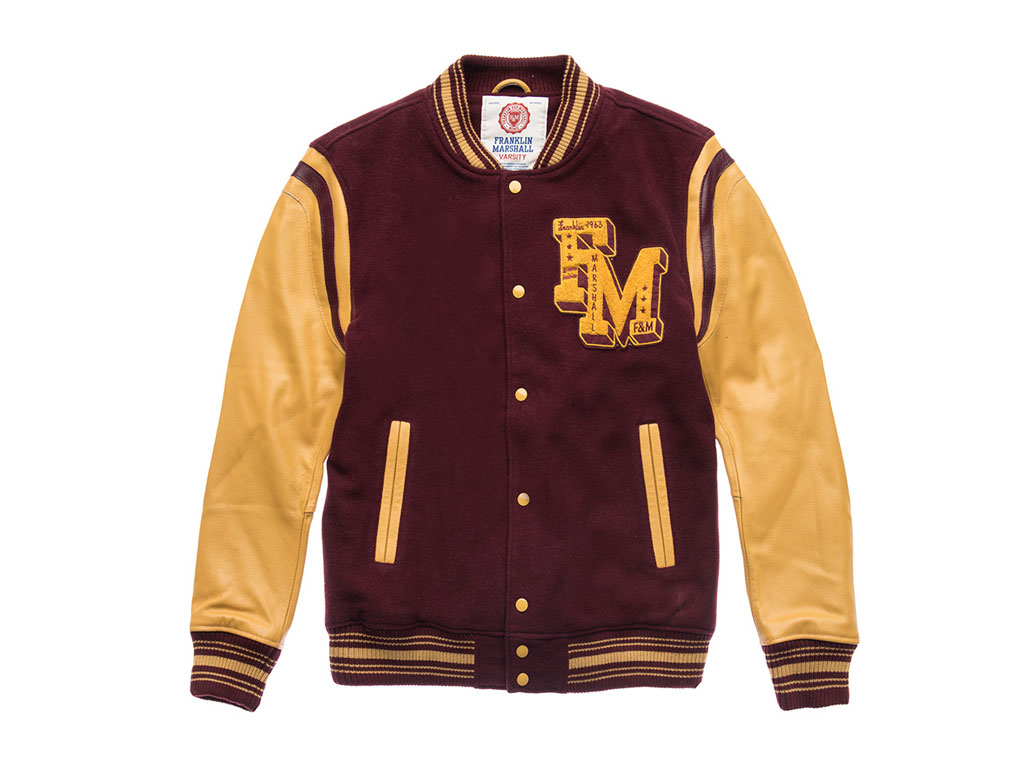 Franklin & Marshall. Teddy in lana e maniche in pelle. Fall/Winter 2017-2018 Collection. Collezione Autunno/Inverno 2017-2018.