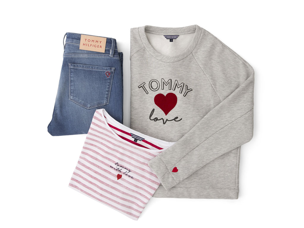 Tommy Hilfiger. Alcune delle creazioni firmate TommyXLove. Collezione primavera/estate 2018. Spring/Summer 2018 Collection.