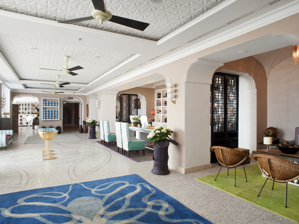 Isola di Capri. Capri Tiberio Palace. La hall dell'hotel