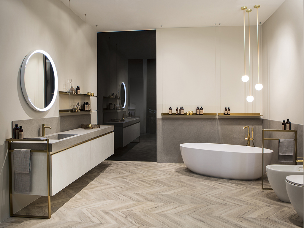 Scavolini Bagno. DeLinea, la nuova collezione disegnata da Vuesse spicca per il sapiente gioco cromatico e materico, unito alle linee rigorose, conferisce un inedito carattere all’ambiente, impreziosito ancor più da dettagli e accessori di pregio.