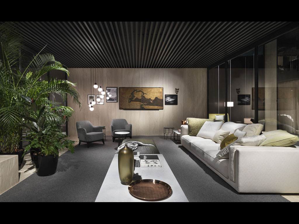 Flexform. Si ispira all’architettura modernista il divano “Lucien” progettato da Stefano Gaggero.
