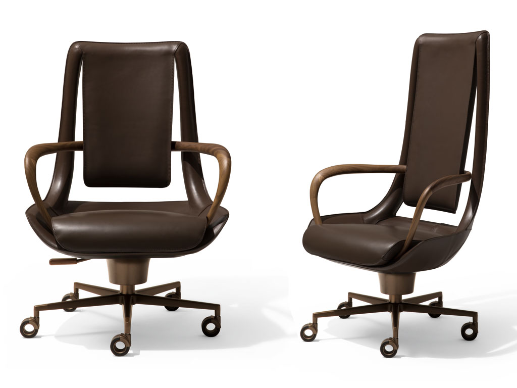 Giorgetti. Come una graffetta lo schienale della poltrona “Clip” progettata dallo studio m2atelier.