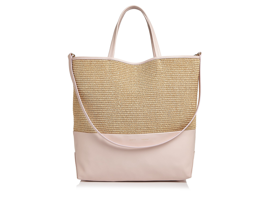 Alice D. su Bloomingdales.com. Maxi shopping sfoderata in rafia e pelle con doppi manici a goccia e tracolla staccabile interamente prodotta in Italia.
