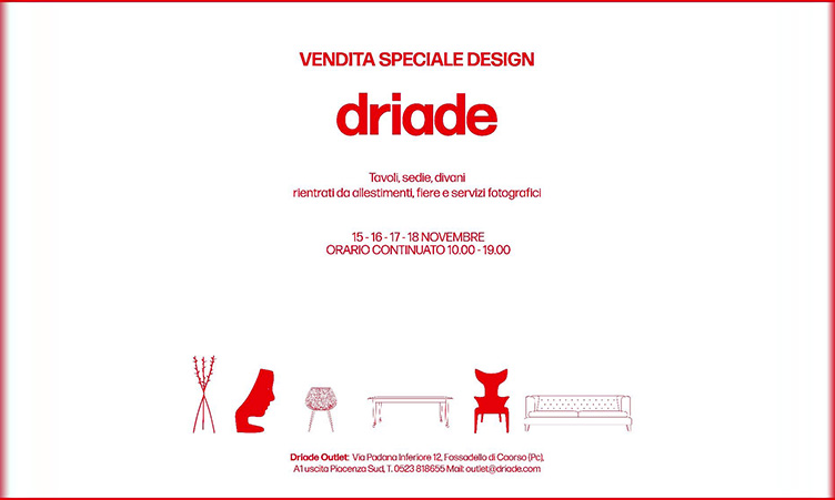 driade vendita speciale 2018