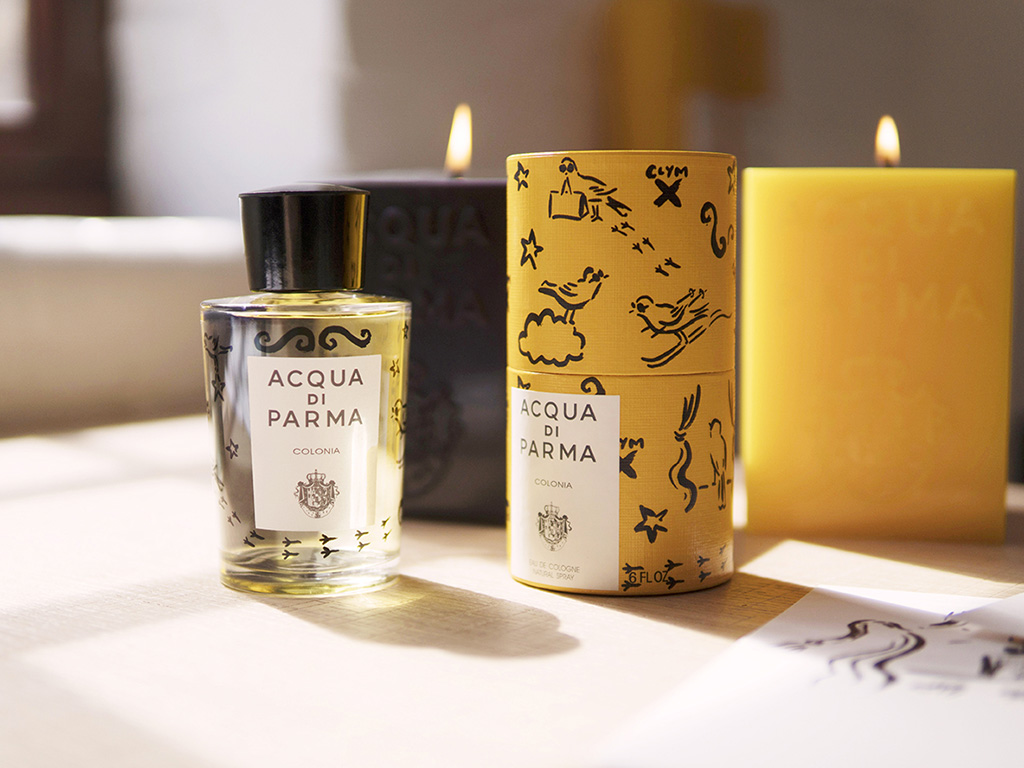 Acqua di Parma. L’artist edition di Colonia creata dall’artista britannico Clym Evernden.