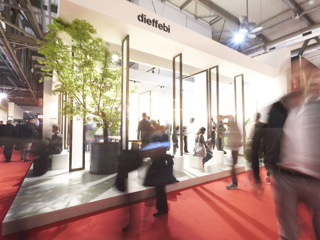 Dieffebi. Lo stand dell’azienda al Salone del Mobile.Milano 2019. Foto Marco Scarpa.