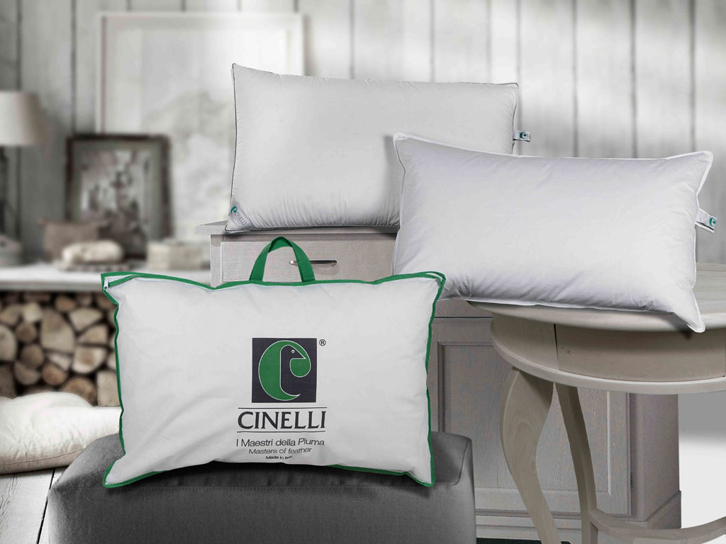 Cinelli Piume e Piumini guanciali in piuma Cervino e Rio