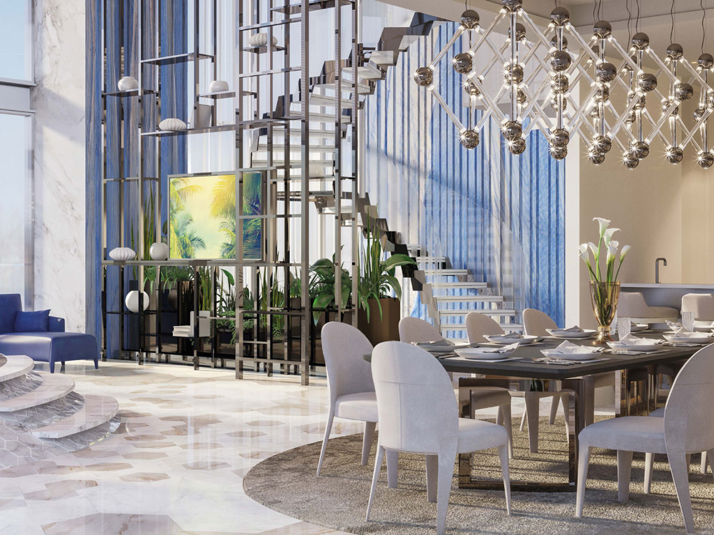 Fontanot. Andrea Boschetti - fondatore con Alberto Francini dello studio di architettura Metrogramma - ha reso Diva protagonista in una lussuosa Penthouse a Miami.