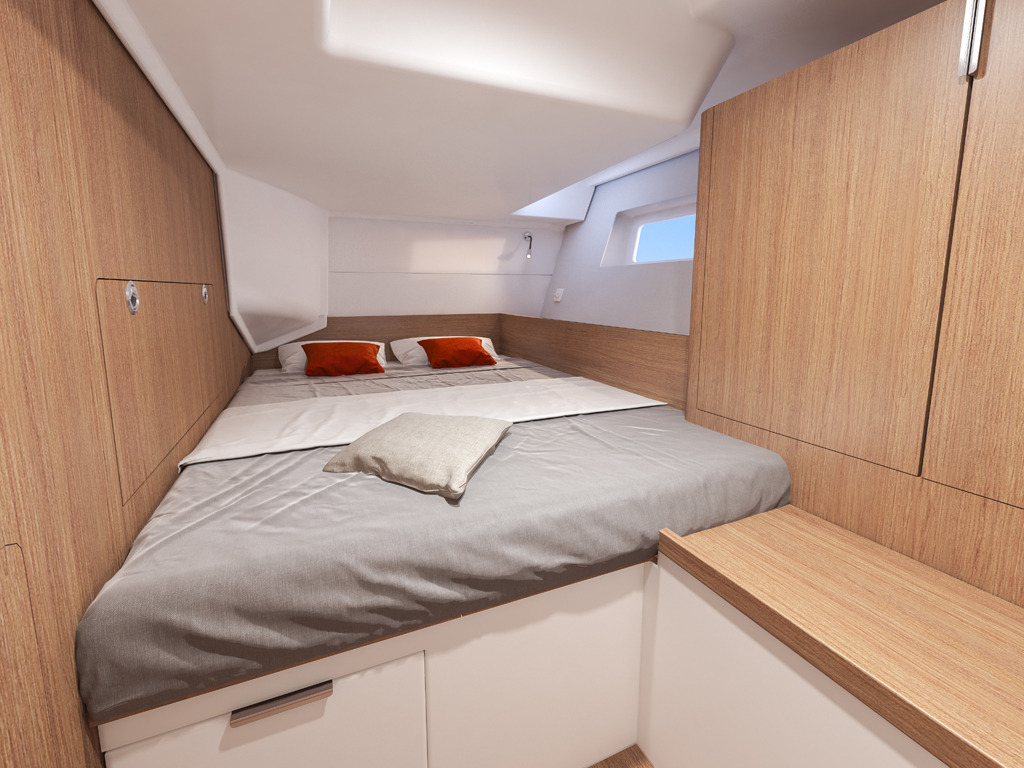 Bénéteau First Yacht 53, 2019. Cabina poppa.