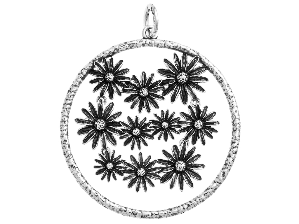 Giovanni Raspini. Pendente Margherite Luce in Argento 925. Euro 185,00.