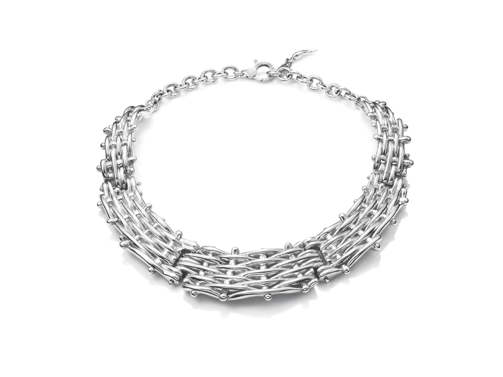 Giovanni Raspini. Collezione Paris. Collana in argento 925. Lunghezza 42 cm.. Peso 62 gr.. Chiusura regolabile a moschettone. Euro 690,00.