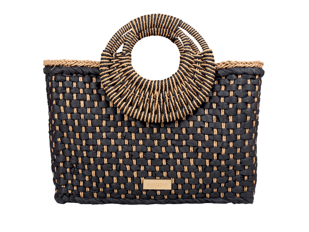 Gioseppo. Borsa della collezione eco-solidale in 100% fibra naturale modello “Rodez” con chiusura a cerniera.