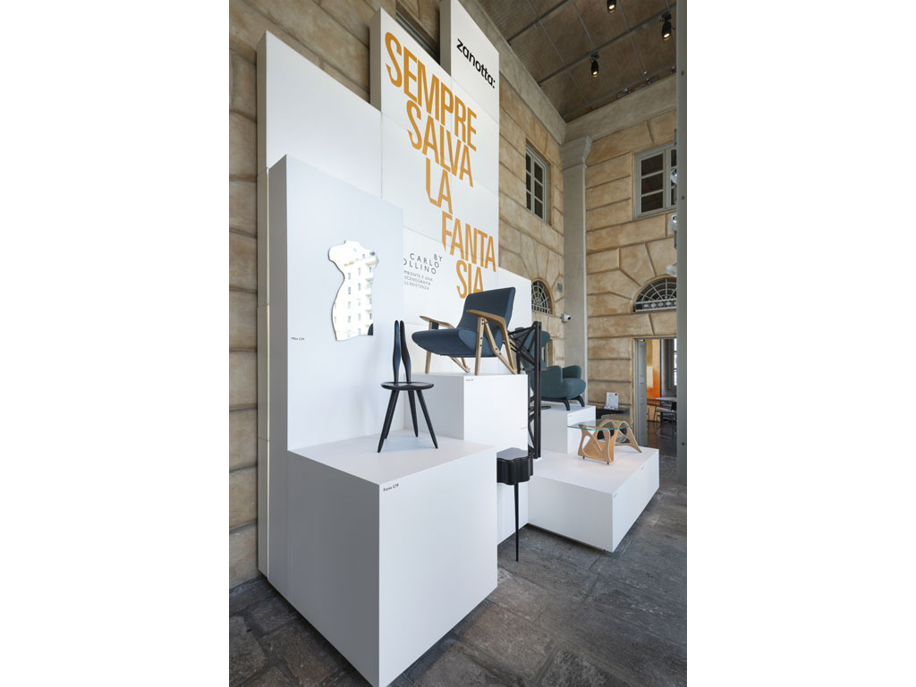 Zanotta. Milano. Lo show-room ai Caselli Daziari di Porta Garibaldi. Presenti tutti i pezzi della rinnovata Collezione Mollino 2020 oltre alle novità e ai longsellers dell’azienda di Nova Milanese.