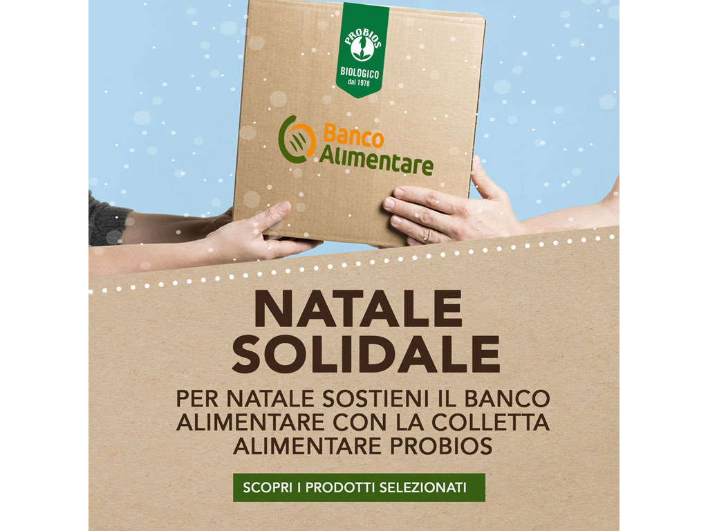 Banco Alimentare e Probios. Dal 28 novembre fino al 24 dicembre è possibile acquistare sull'e-commerce della Probios un paniere di prodotti, scontati al 50%, da donare al Banco Alimentare. Una sorta di