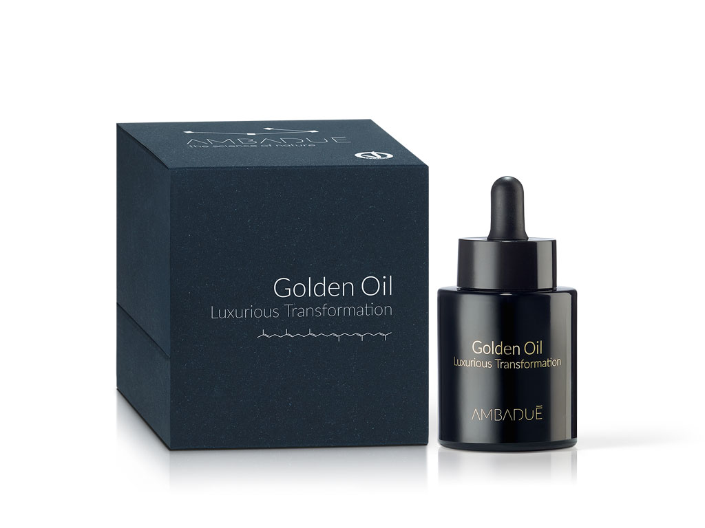 Ambadué. Golden Oil Luxurious Transformation. Contenitore di 30 ml. Prezzo: euro 68,00.