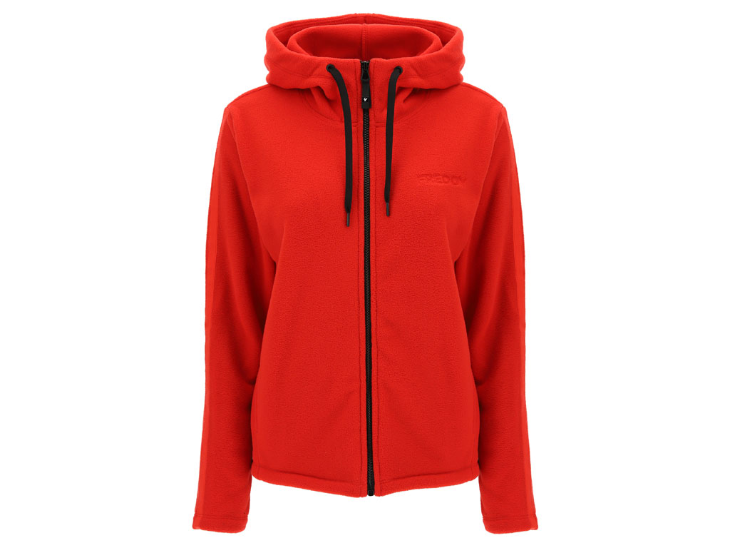 Freddy. Felpa in pile con cappuccio e chiusura con zip. Prezzo a listino: euro 79,90.