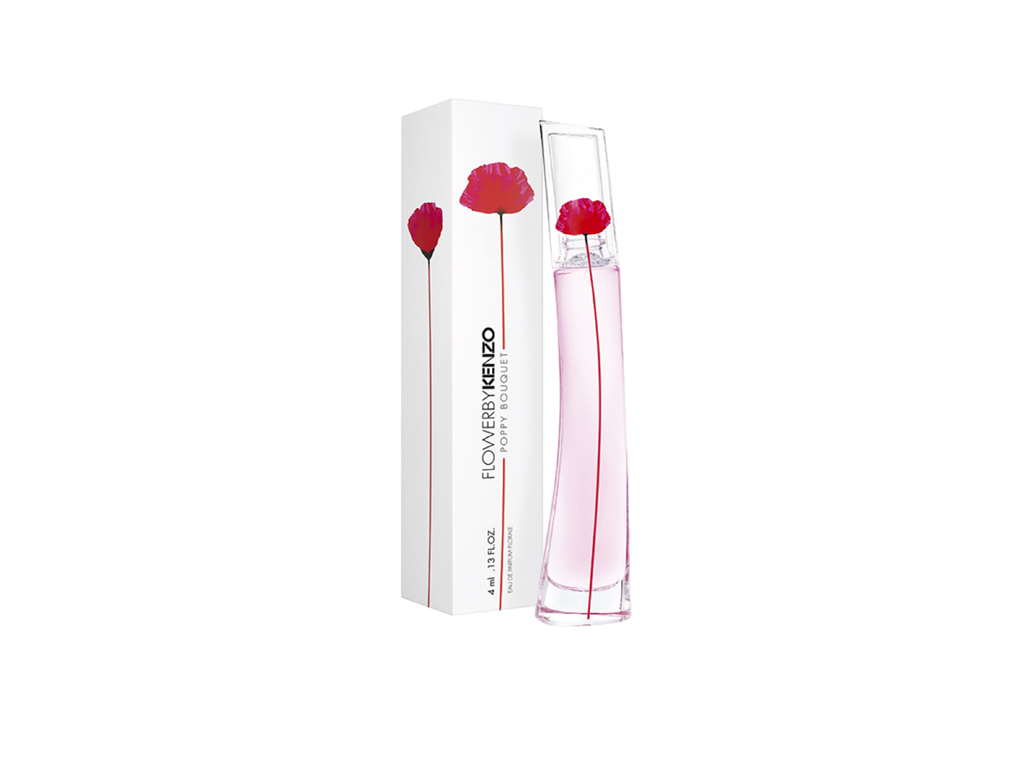 Kenzo. Flower by Kenzo Poppy Bouquet. Flacone da 30ml, 50ml, 100ml. Prezzo indicativo: euro 62,00 (30ml), euro 87,50 (50ml), euro 120,50 (100ml).