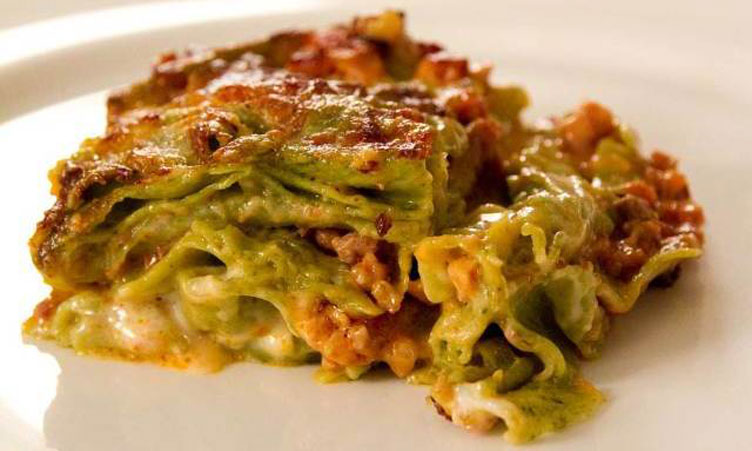 Trattoria Amerigo 1934. Alberto Bettini Chef. Lasagne verdi al ragù tradizionale bolognese.
