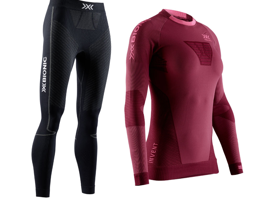 X-Bionic®. Invent® 4.0.. Invent® Running Speed Shirt Donna. Colori disponibili: Namib Red/Neon Flamingo; Black/Charcoal. Taglie: XS/XL. Prezzo: euro 105,00. Invent® Running Speed Pants Donna. Colori disponibili: Black/Charco. Taglie: XS-XL. Prezzo: euro 109,00. Il sistema di lavorazione del tessuto Retina® Ultra-High-Definition migliora il posizionamento delle zone funzionali con temperatura costante e corpo asciutto. Il sistema 3D Bionic Sphere® con tecnologia ThermoSyphon® mantiene sempre la temperatura corporea a 37°C durante il recupero o il riposo. Il tessuto Sweat Traps® cattura l’umidità facendola evaporare all’esterno sulle aree con più sudore: ascelle, bassa schiena e inguine. Le Kidney Ribs protegge dagli sbalzi termici la parte dei reni e del bacino. I pantaloni della linea con l’innovativa tecnologia Partialkompression® sfruttano i benefici della compressione tradizionale e una termoregolazione ottimale. La rivoluzionaria costruzione 3D Intercooler raccoglie il sudore sulla parte superiore della coscia e lo distribuisce uniformemente per facilitarne l’evaporazione. La parte posteriore del ginocchio con l’Airconditioningspot assicura il giusto ricircolo di aria e il tessuto sottile fa evaporare più velocemente l’umidità.