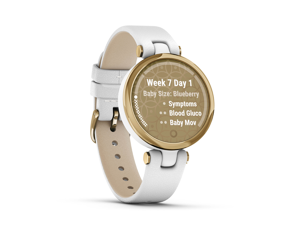 Garmin. Smartwatch Lily™, nell’immagine la versione Classic: cinturino in morbida pelle italiana; tonalità: evergreen sul tono del bianco, del grigio tortora e del grigio fumo; acciaio inossidabile della lunetta e delle parti metalliche; fini motivi geometrici sul quadrante. Prezzo consigliato: euro 249,99. Versione Sport: cinturino in silicone; colorazioni: bianco, sabbia e viola delicato. Il motivo del quadrante, racchiuso in una cassa con lunetta in alluminio, richiama il mondo della natura, del benessere e del relax. Prezzo consigliato: euro 199,99.
Funzioni: monitoraggio della respirazione, il pulsossimetro Pulse Ox che analizza il livello di ossigenazione del sangue, il controllo del livello di stress, dell’idratazione, della qualità del sonno e l’analisi della frequenza cardiaca 24 ore su 24, con un sistema di avvisi all’utente in caso di rilevazioni anomale relative al battito. Inoltre funzione Body Battery™ che visualizza sul display il livello di energia del proprio corpo, utile per programmare allenamenti e tempi di riposo. Monitoraggio del ciclo mestruale e della gravidanza.