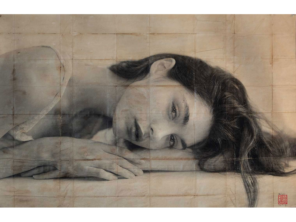 Patricio Reig. Bautista #005, 2019.
Fotografia analogica, stampata su carta trattata con caffè e chimico, 100% manuale. (58x82 cm).