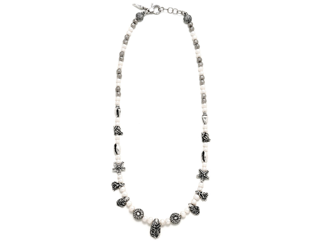Raffinata collana in argento sterling, 45 cm
