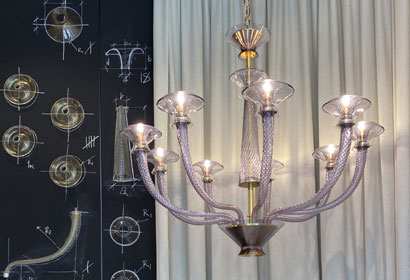 Barovier&Toso. Lampadario Vertigo.