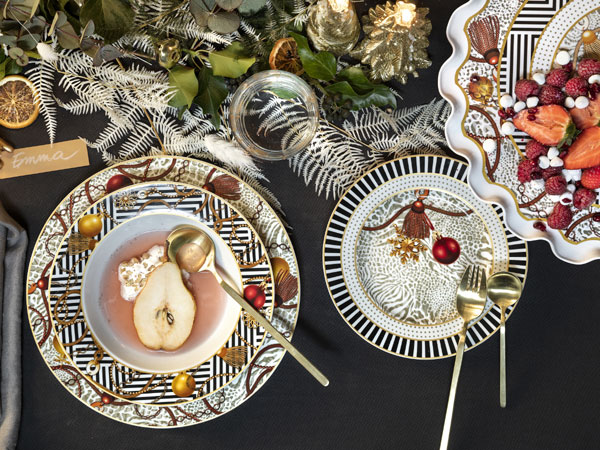 Henriette Porcellane tavola Sauvage Natale 2022 7