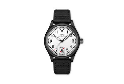 IWC orologio con quadrante bianco completamente luminescente