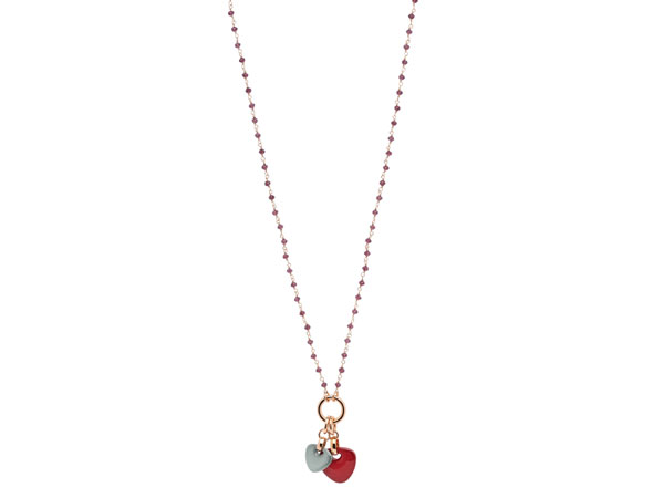 Rossoprezioso Brave Heart Collana Two Heart Regali Natale 2023