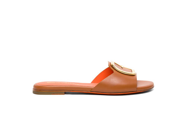 Santoni sandalo slide in pelle Estate 2023
