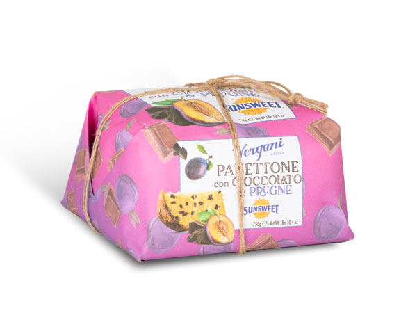 Vergani e Sunsweet Linea Gourmet Panettone Cioccolato e Prugne Christmas Food 2023