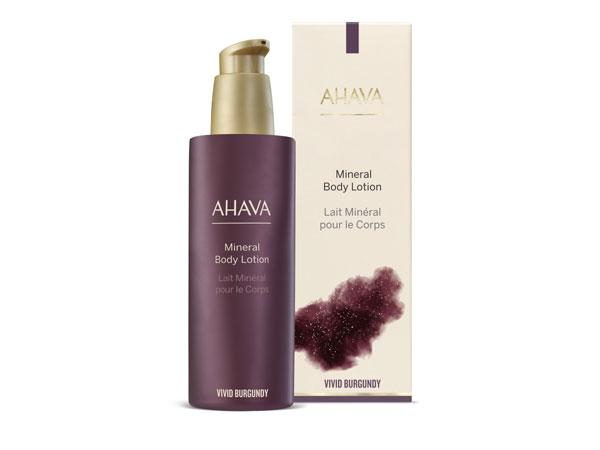 Ahava Vivid Burgundy Mineral Body Lotion bottle Estate in Beauty 2024