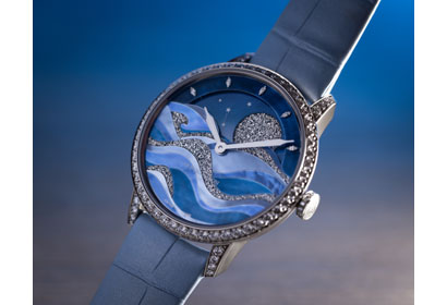 orologio di lusso da donna con fasi lunari